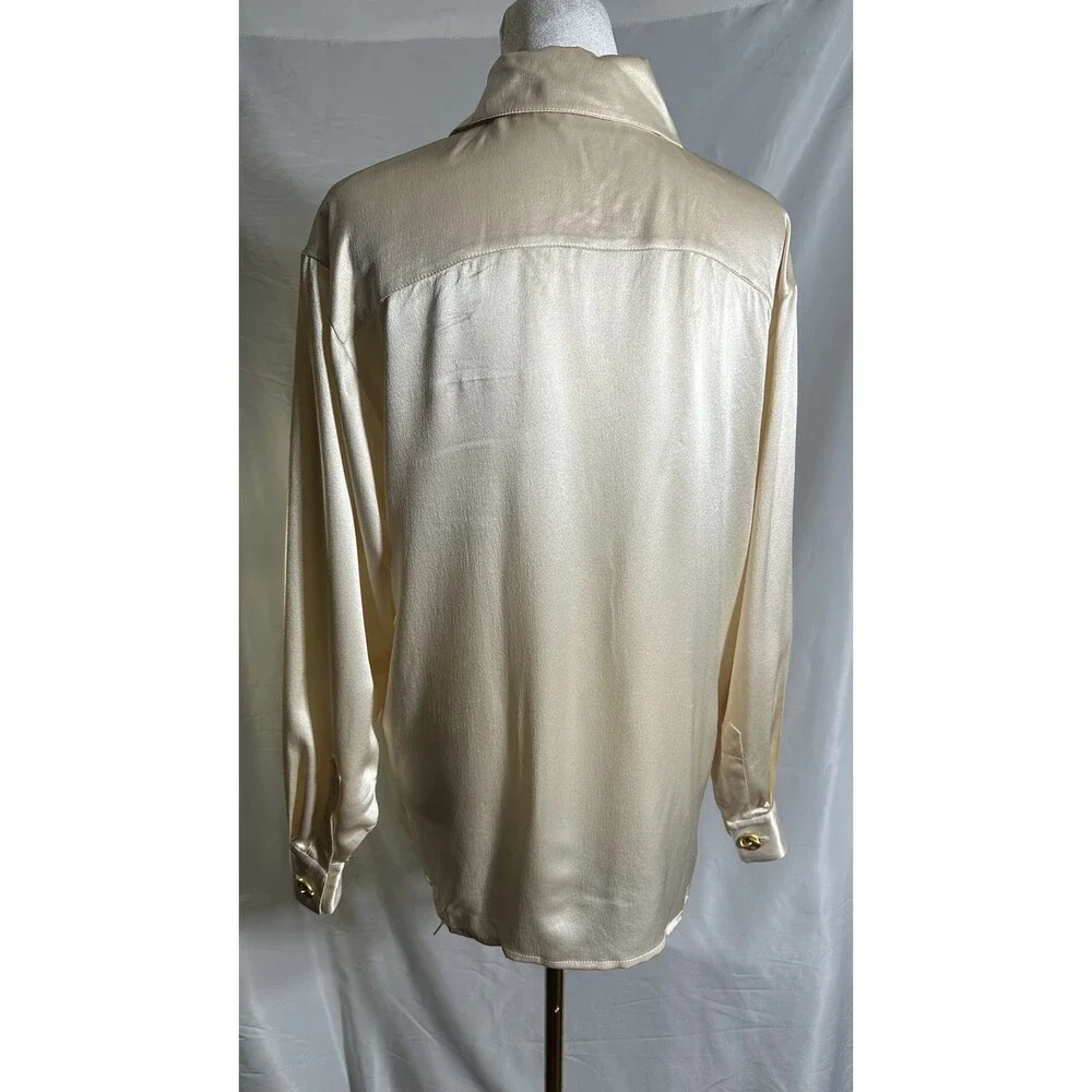 St John 100% Silk Blouse Sz 4 - Picture 3 of 4
